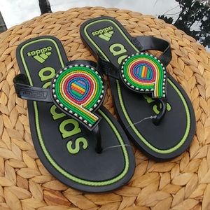 New Adidas Thong Sandals Size 8